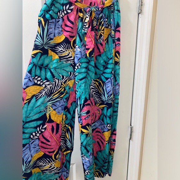 Forever 21 women leaf print wide leg pant size 1X - Picture 4 of 8